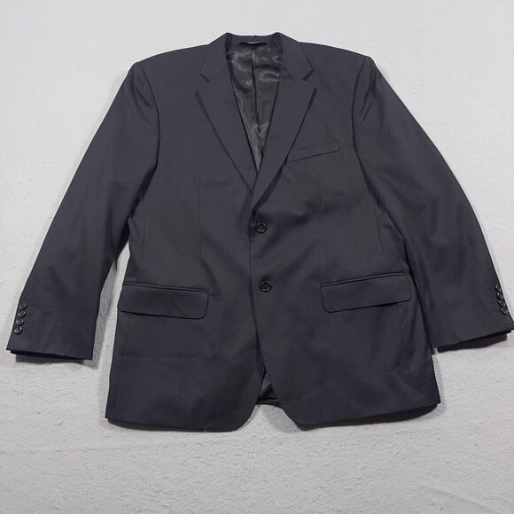 Joseph and Feiss Blazer Men 44R Black‎ Wool Two Button Suit Jacket Office - Picture 1 of 13